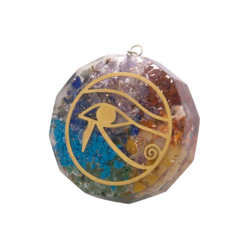 COLGANTE ORGONITA CHAKRAS 40 MM REF. 200 - OJO DE HORUS