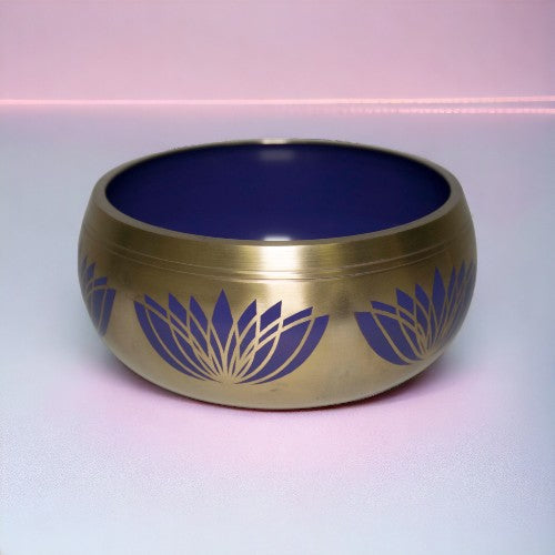 CUENCO TIBET BRONCE FLOR DE LOTO GRANDE LILA 3390
