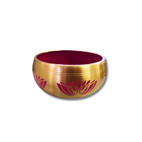 CUENCO TIBETANO BRONCE COLORES MINI Ø9cm ROSA LOTO