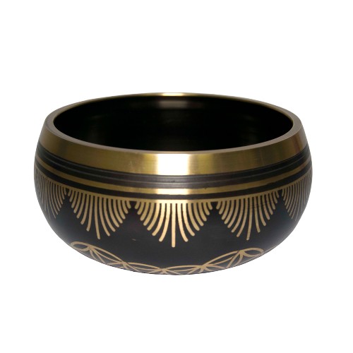 CUENCO TIBETANO BRONCE FLOR DE LA VIDA GRANDE REF 3390