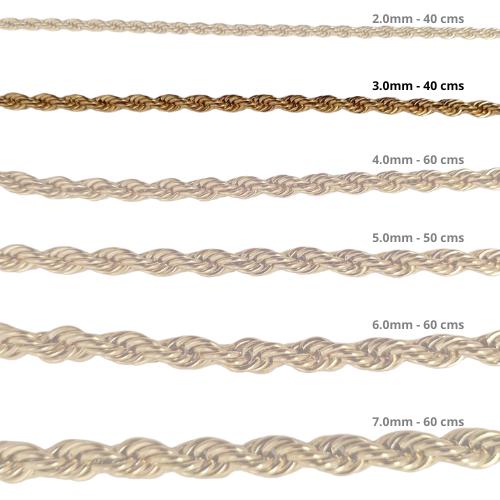 Cadena Acero inoxidable CORDON 3.0 - 40 CM DORADO