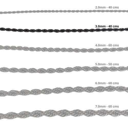Cadena Acero inoxidable CORDON 3.0 - 40 CM NEGRO