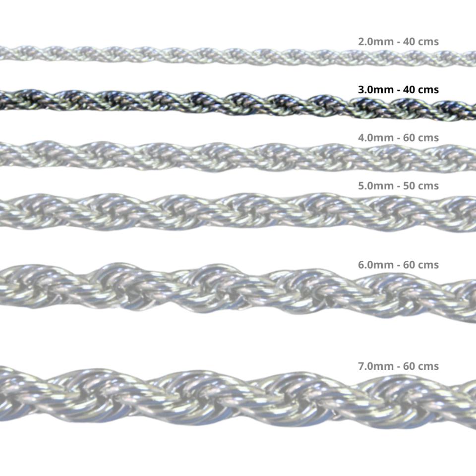 Cadena Acero inoxidable CORDON 3.0 - 40CM PLATEADO