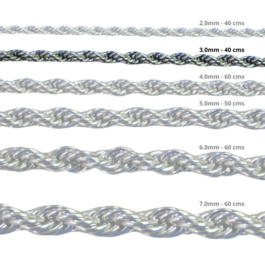 Cadena Acero inoxidable CORDON 3.0 - 40CM PLATEADO