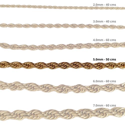 Cadena Acero inoxidable CORDON 5.0 - 50 CM DORADO