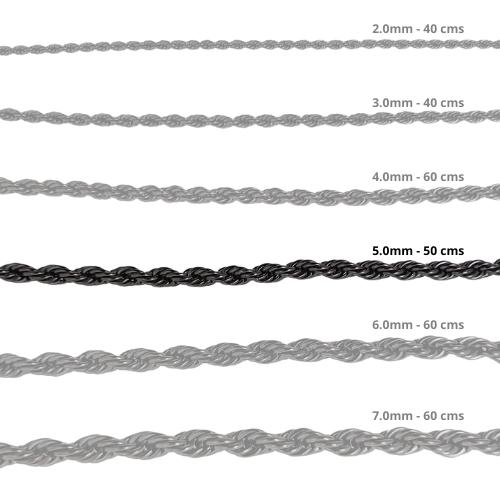 Cadena Acero inoxidable CORDON 5.0 - 50 CM NEGRO