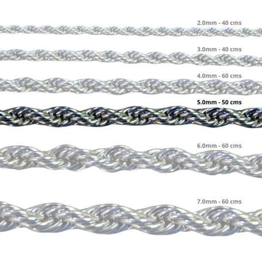 Cadena Acero inoxidable CORDON 5.0 - 50CM PLATEADO