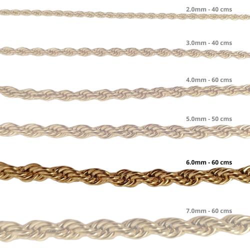 Cadena Acero inoxidable CORDON 6.0 - 60 CM DORADO
