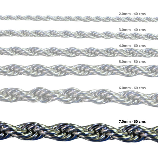 Cadena Acero inoxidable CORDON 7.0 - 60CM PLATEADO