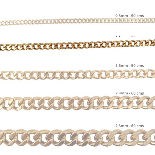 Cadena Acero inoxidable CUBANA 1.2 - 50CM DORADO