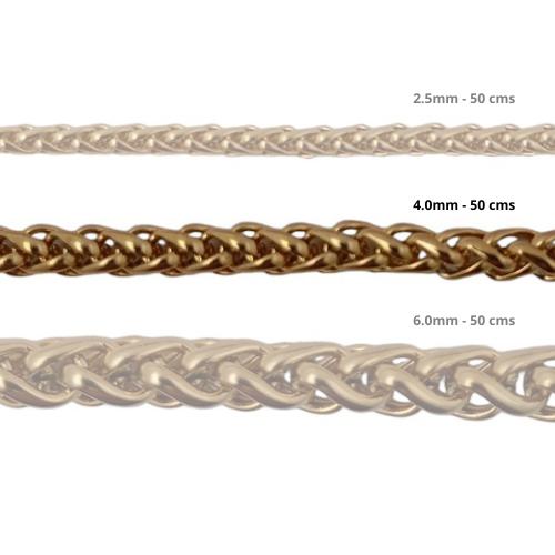 Cadena Acero inoxidable ESPIGA 4.0 - 50CM DORADO