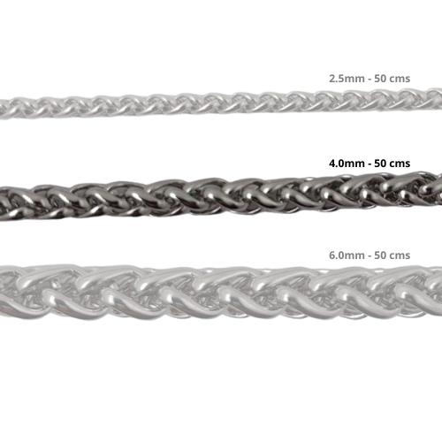 Cadena Acero inoxidable ESPIGA 4.0 - 50CM PLATEADO