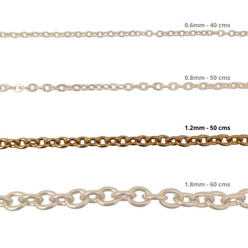 Cadena Acero inoxidable ROLO 1.2 - 50CM DORADO