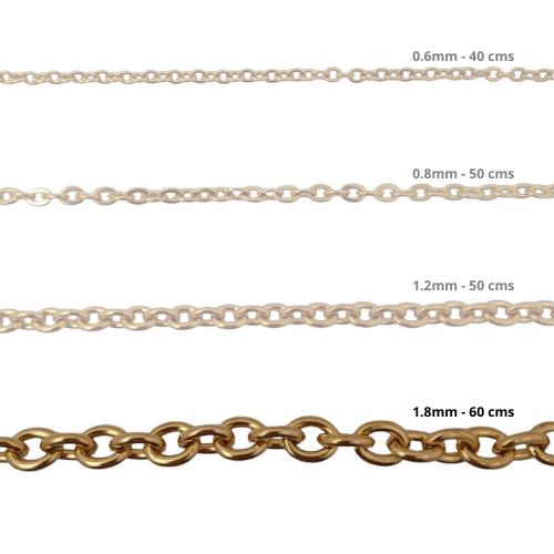 Cadena Acero inoxidable ROLO 1.8 - 50CM DORADO