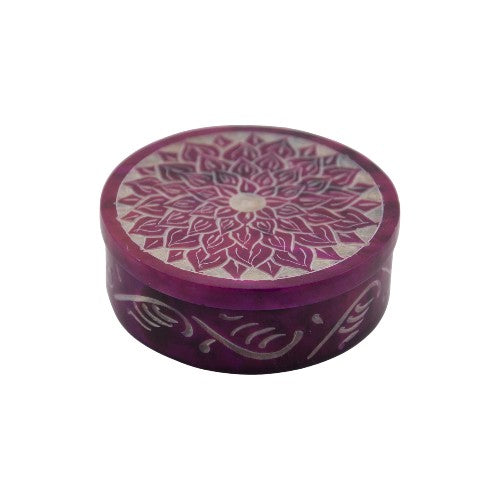 Caja 3" Piedra Lila Flor de Loto REF 290 - Mod 08