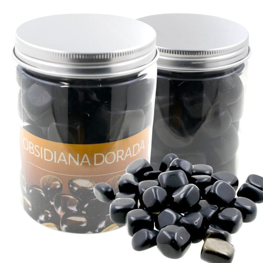 Cantos Rodados OBSIDIANA DORADA 500grs.