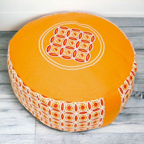 Cojín Zafú Meditación estampado NARANJA ZNP016