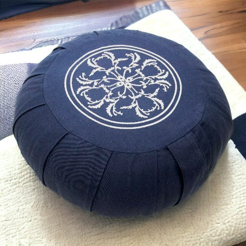 Cojín Zafú Meditación floral AZUL MARINO ZP015