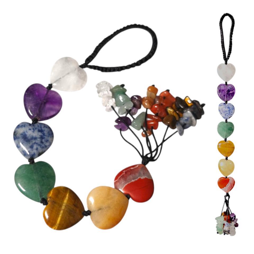 Colgador Chakras Corazón minerales - 9