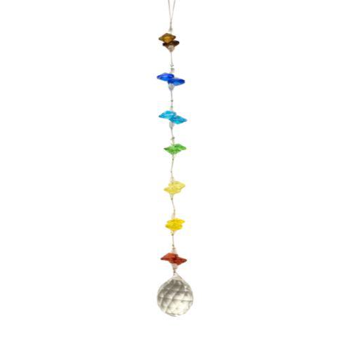 Colgador Feng Shui bola cristal pequeña 25cm Mod.2
