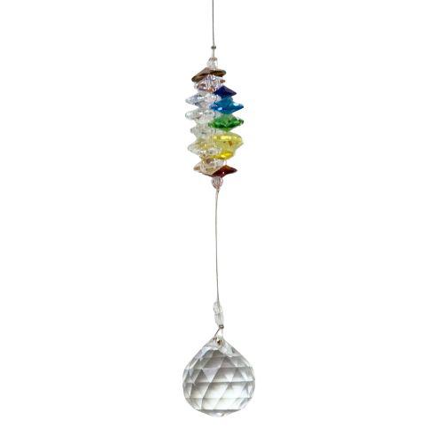 Colgador Feng Shui bola cristal pequeña 25cm Mod.3