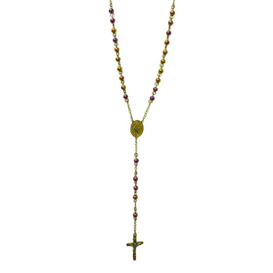 Colgante Acero Rosario VIRGEN 6mm - MULTICOLOR