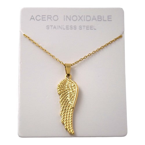 Colgante Acero dorado Ala Mod. 1 REF.5