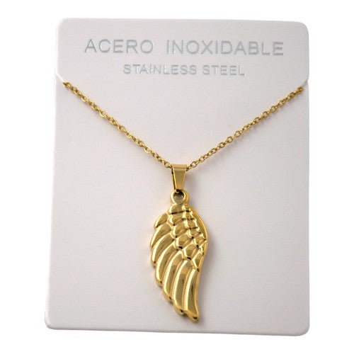 Colgante Acero dorado Ala Mod. 2 REF.5