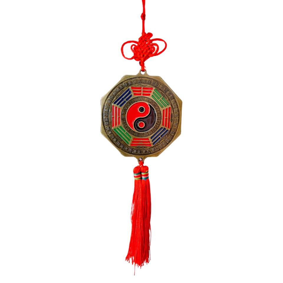 Colgante Feng Shui Yin Yang Y Espejo Bagua