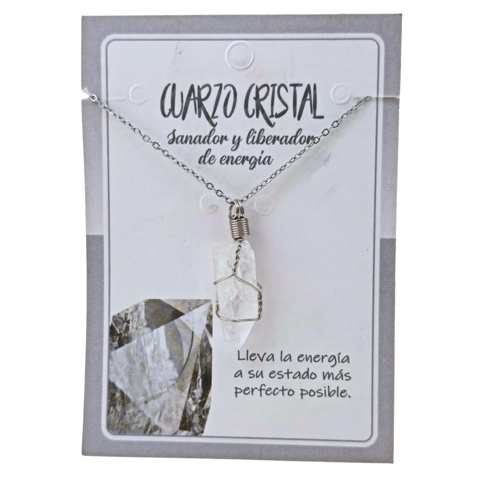 Colgante Mineral Bruto alambre – CUARZO CRISTAL 5