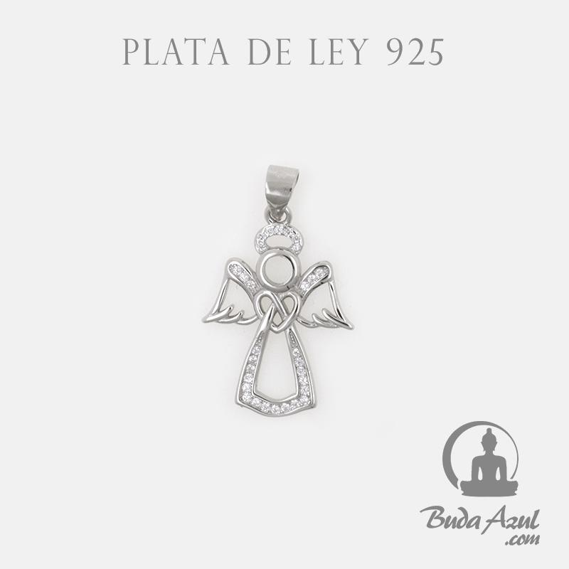 Colgante Plata ANGEL RELIEVE CIRCONITAS REF. 590