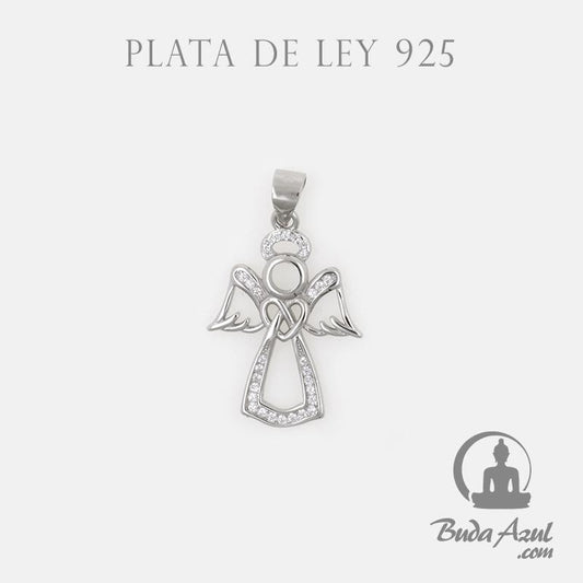 Colgante Plata ANGEL RELIEVE CIRCONITAS REF. 590