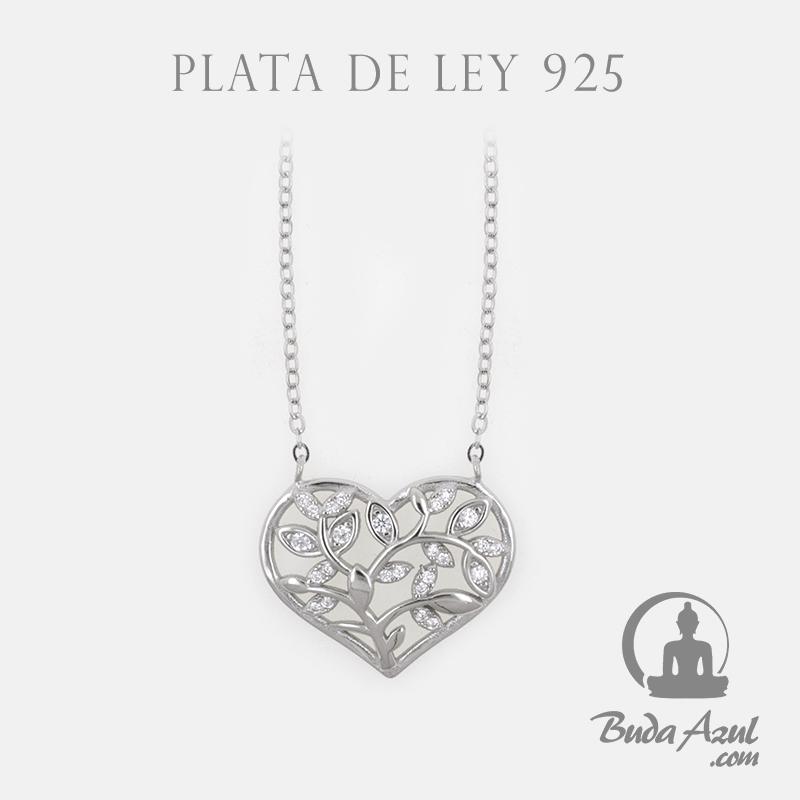 Colgante Plata CORAZON + CADENA CIRCONITAS REF1190
