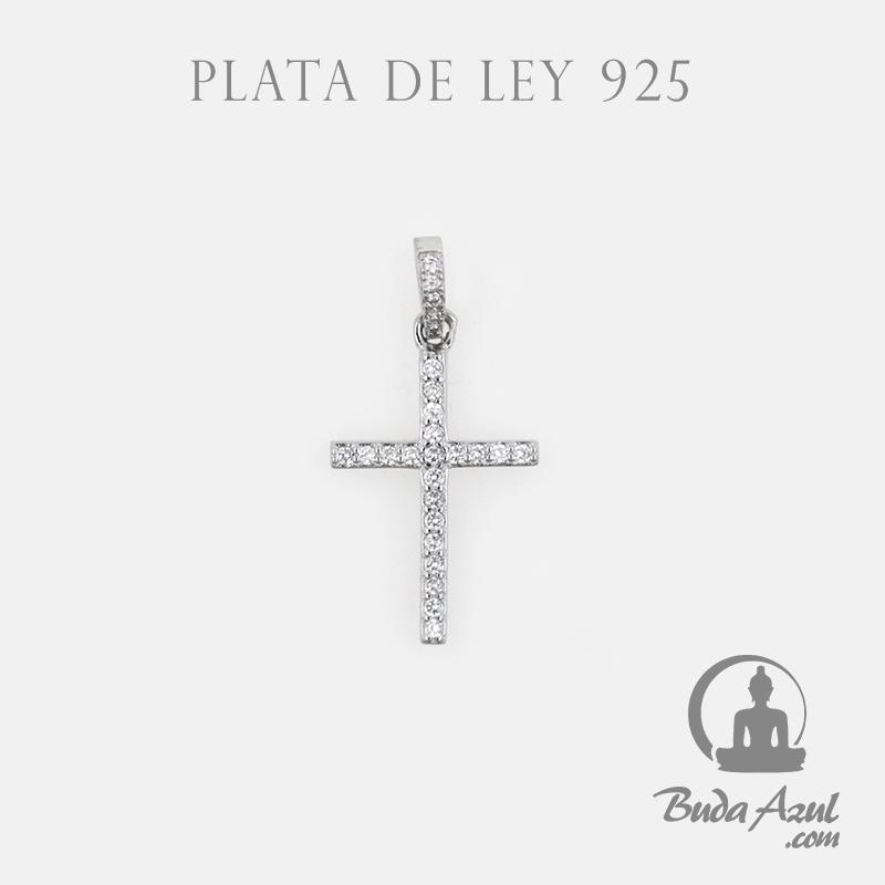 Colgante Plata CRUZ CIRCONITAS REF. 390