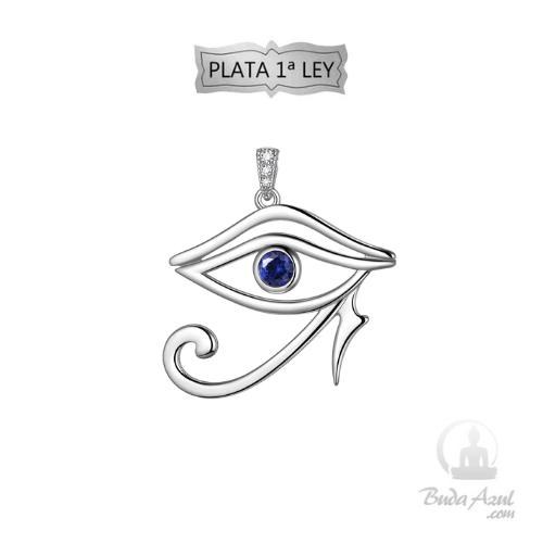 Colgante Plata Ley 925 Ojo Horus Circon AzulREF790