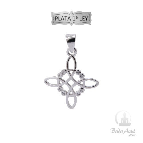 Colgante Plata Ley Nudo de Bruja Circonitas REF290