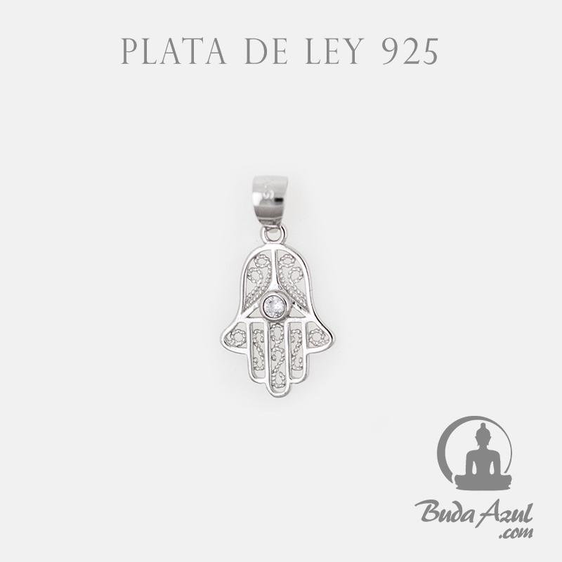 Colgante Plata MANO DE FATIMA CIRCONITA REF. 290