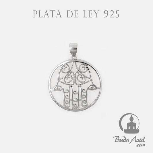 Colgante Plata MANO DE FATIMA RELIEVE REF. 690