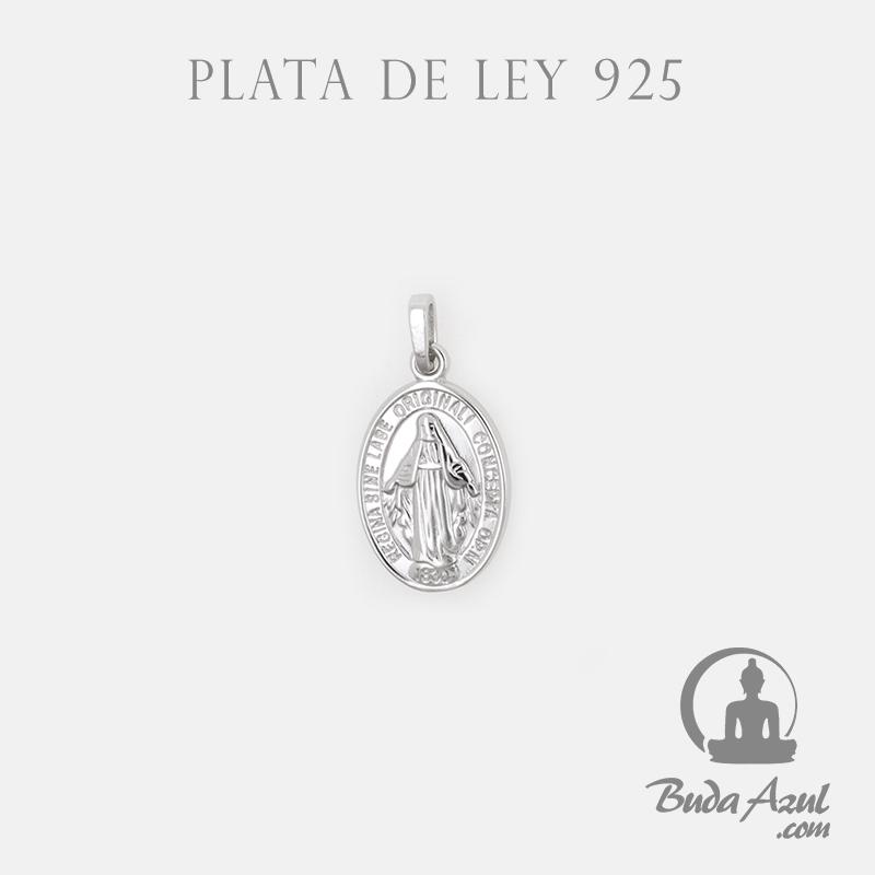 Colgante Plata VIRGEN AMULETO MEDALLON REF. 590