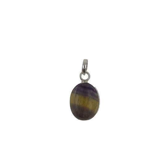 Colgante Plata de Ley 925 MINERAL FLUORITA REF.490