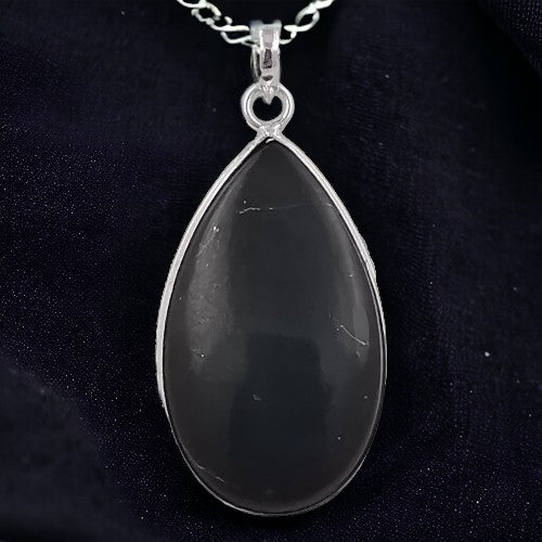 Colgante Plata de Ley 925 PIEDRA SHUNGIT REF 750