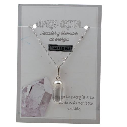 Colgante Plata de Ley 925 mineral CUARZO CRISTAL