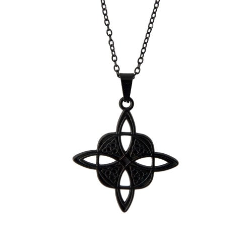 Colgante Acero Nudo de Bruja - Negro REF 290 Mod. 01