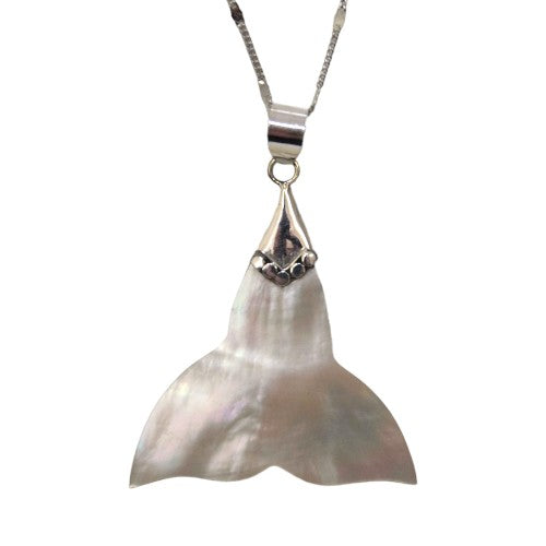 Colgante de Plata de Ley 925 concha COLA DE BALLENA REF 790 - PERLA