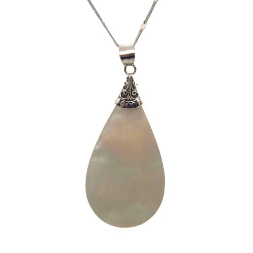 Colgante de Plata de Ley 925 concha GOTA DE AGUA REF 790 - PERLA