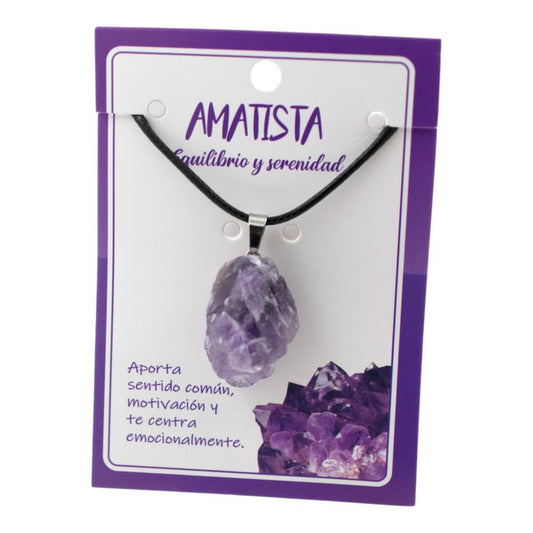 Colgante de mineral bruto de Amatista REF 4
