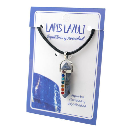 Colgante doble punta 7 Chakras Lapislazuli REF 4
