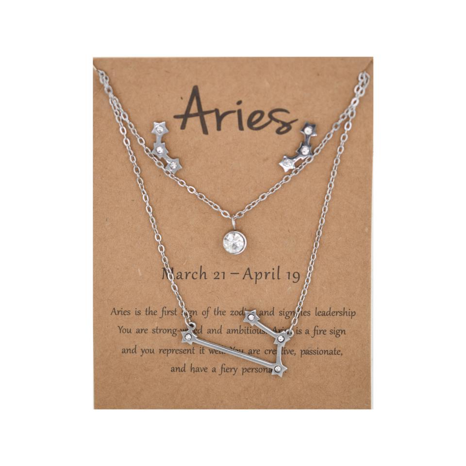 Conjunto Acero Pendiente más colgante Aries