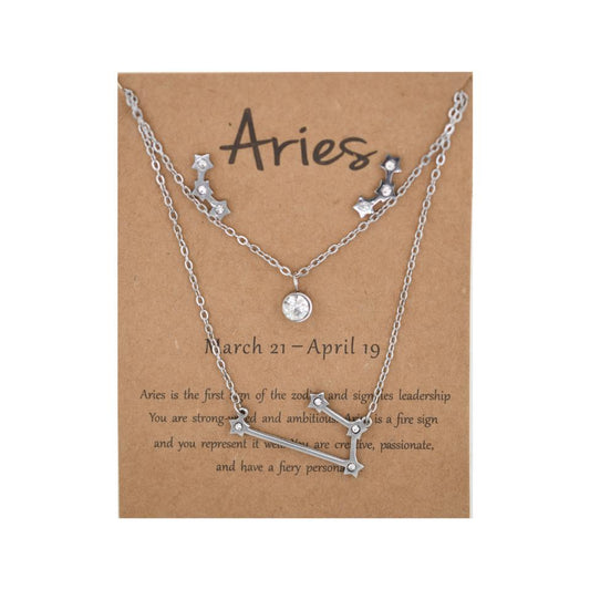 Conjunto Acero Pendiente más colgante Aries