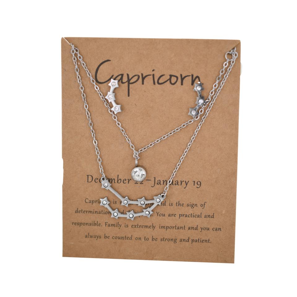 Conjunto Acero Pendiente más colgante Capricornio